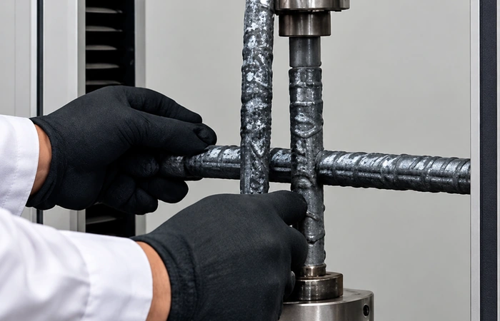 Quality testing Quality testing of THANE TMX steel bars